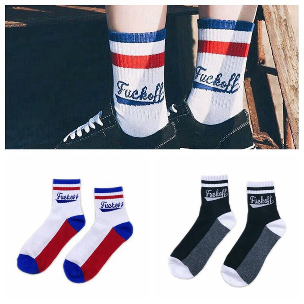 Tất cotton phong cách Harajuku cho nam và nữ