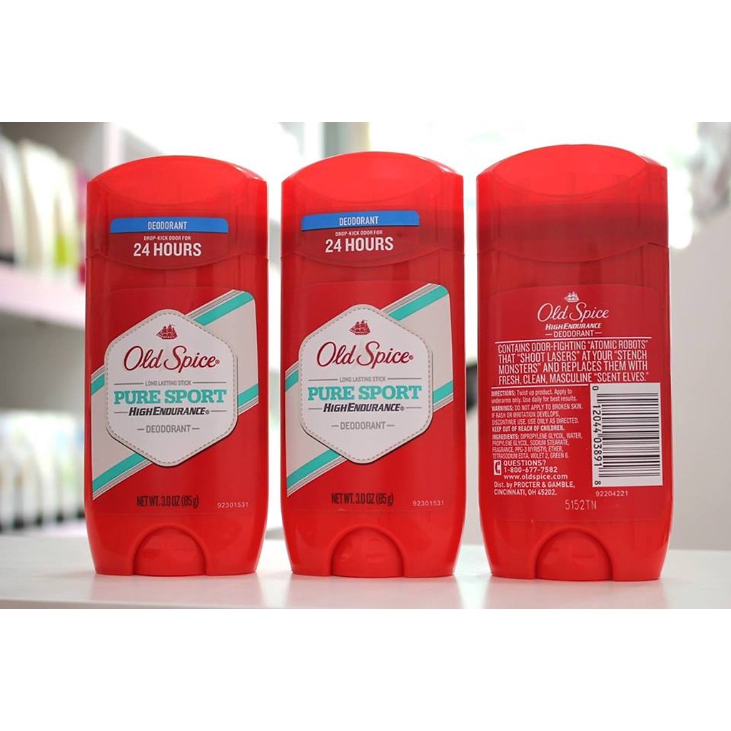 Lăn khử mùi Sáp Old Spice Pure Sport Cánh buồm đỏ Mỹ 85g