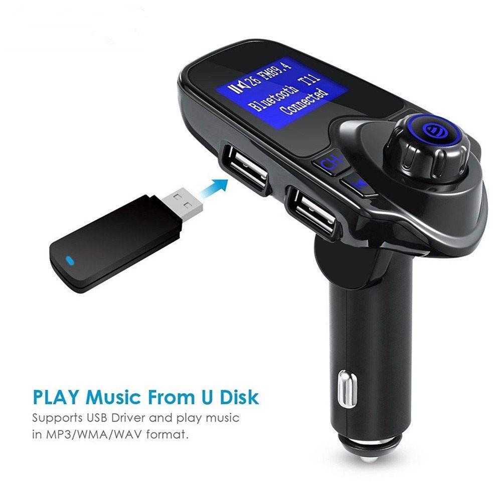 Màn hình LCD trên ô tô 1.44 "Bộ phát Bluetooth FM trên ô tô Rảnh tay trên ô tô Bộ sạc USB Máy nghe nhạc MP3 w / MIC