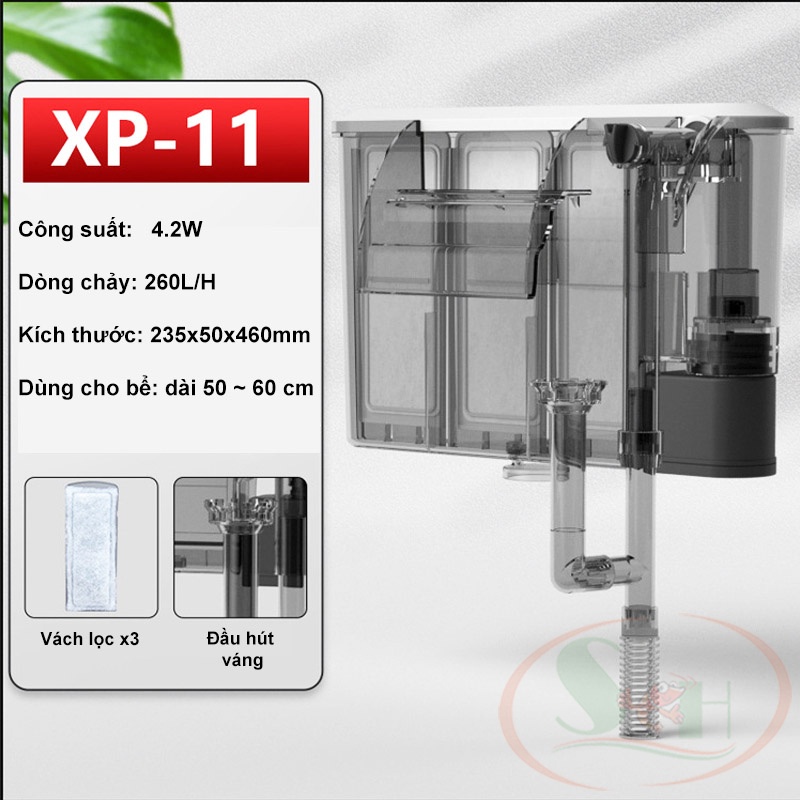 Lọc thác Jeneca XP 03, 05, 09, 11 mini có lọc váng treo bể cá tép thủy sinh