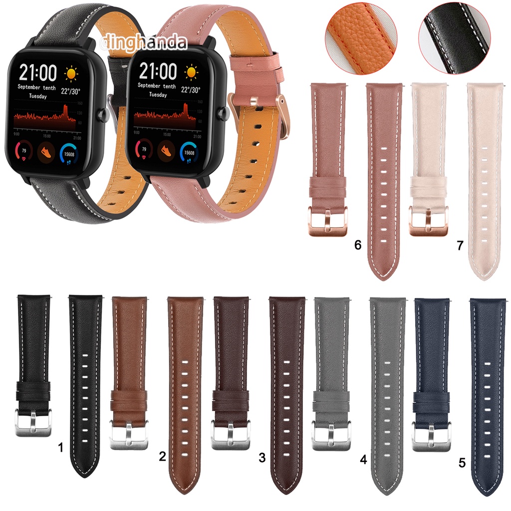 Dây Đeo Bằng Da Thời Trang Cho Đồng Hồ Thông Minh Huami Amazfit Gts 2e GTS2 mini GTS3