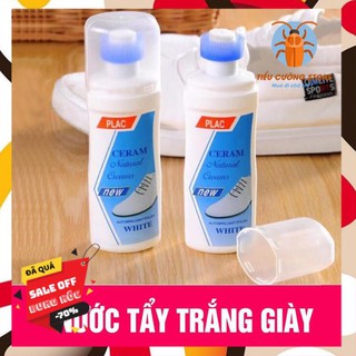 Combo 2 chai dung dịch đánh tẩy trắng giày, túi xách PLAC siêu sạch