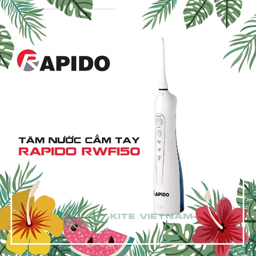 Hàng Chính Hãng - Máy Tăm Nước Rapido RWF-150  Làm Sạch Răng, Massage Lợi Công Nghệ Đức 3 Tốc Độ  Bảo Hành 1 Đổi 1