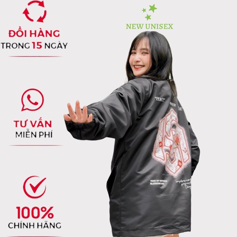 Áo Khoác Dù Nam Nữ Form Rộng Áo Chống Nắng in Logo Lớn Phối Kèm Nhiều Họa Tiết Siêu Dễ Thương TP025 [NewUnisex]