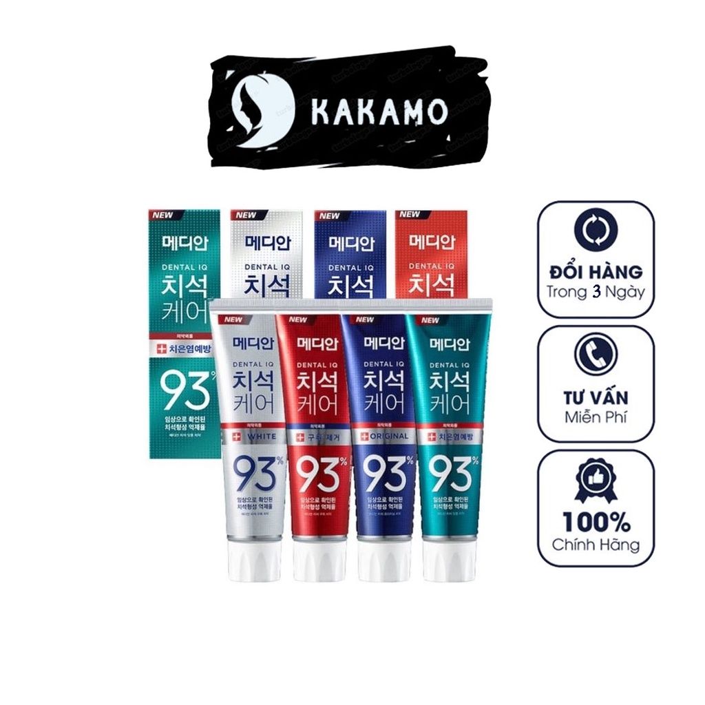 Kem đánh răng Median 93% Toothpaste Hàn Quốc 120g àm trắng răng, ngăn mảng bám