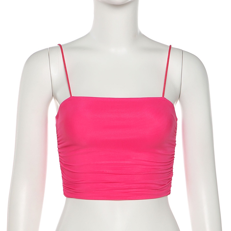 DUNEA Áo hai dây hở lưng thiết kế thời trang mùa hè dành cho nữ