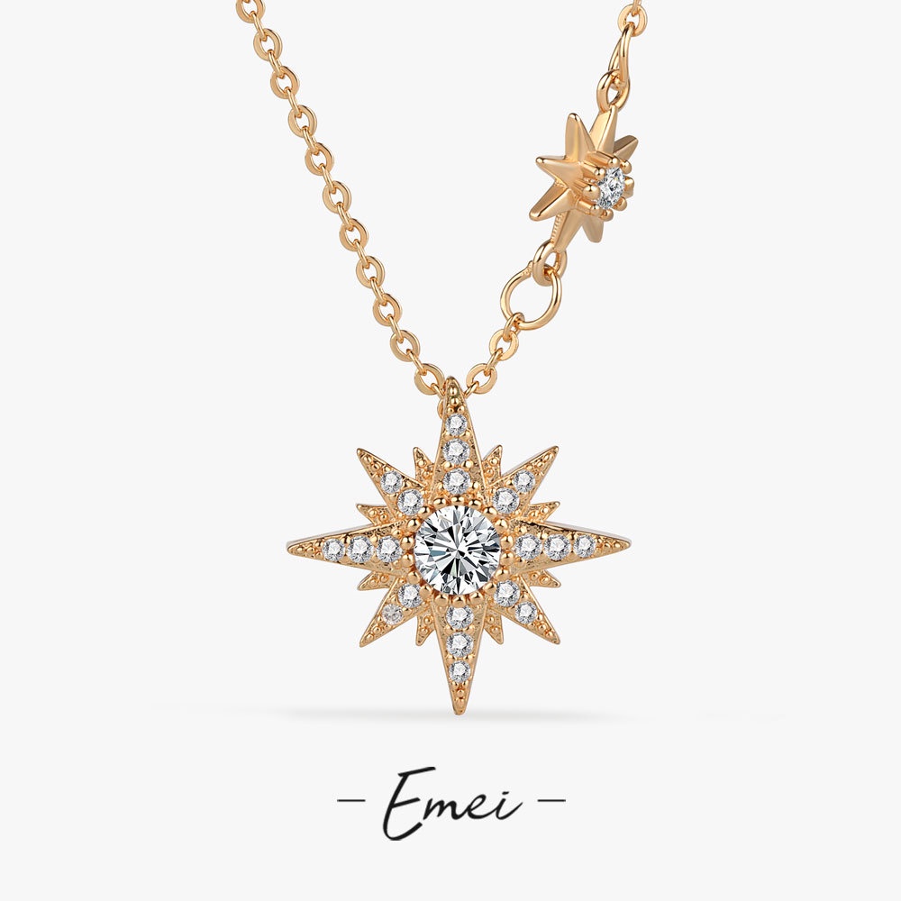 Vòng cổ Mặt Trời Và Ngôi Sao Thiết Kế Đơn Giản Cao Cấp Thời Trang Dành Cho Nữ