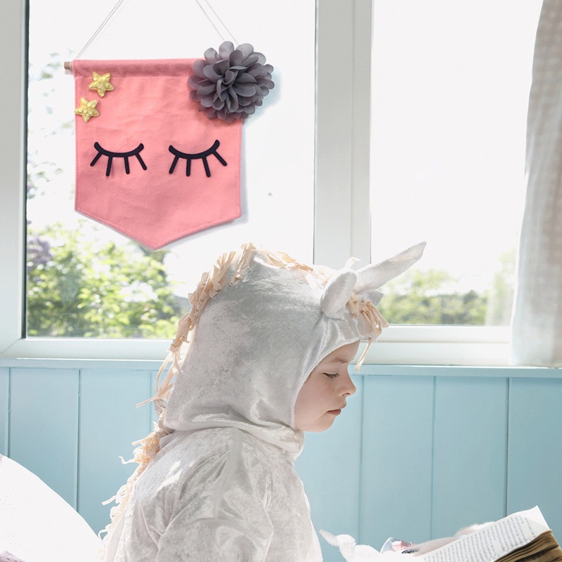 Phụ Kiện Treo Tường Trang Trí Phòng Ngủ / Phòng Khách Hình Lông Mi / Hoa Xinh Xắn