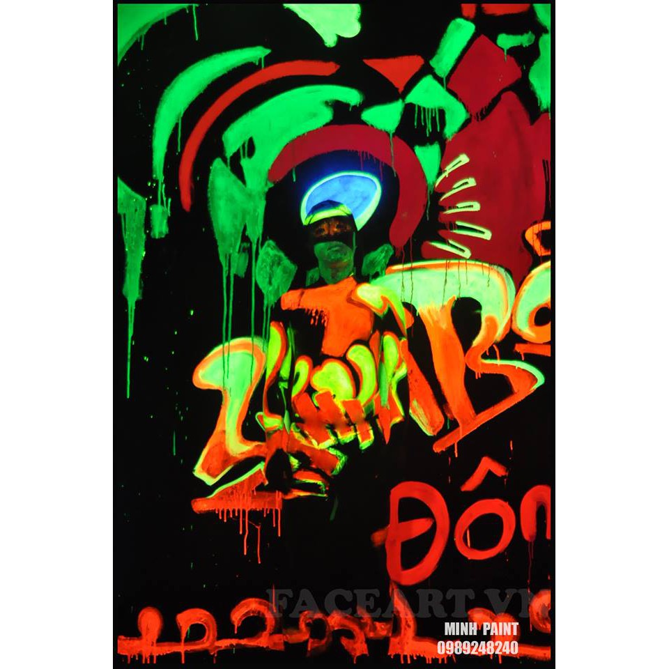 MÀU VẼ DẠ QUANG UV PHÁT SÁNG - MÀU VẼ MẶT FACE PAINTING NEON BLACK LIGHT