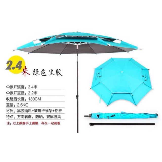 Ô CÂU CÁ Dù Che Nắng Mưa 2 Tầng CAO 2M4 KHUNG THÉP CỰC KỲ BỀN CHẮC CHẮN BẺ NGHIÊNG 360 ĐỘ NO1 MIỄN PHÍ ĐỔI TRẢ