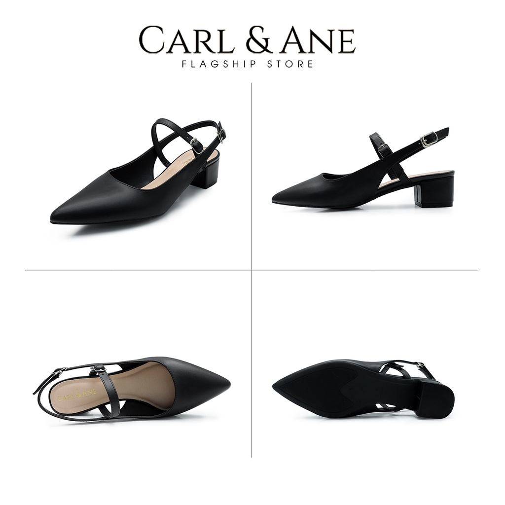 Carl &amp; Ane Giày cao gót mũi nhọn thanh lịch cao 3,5cm màu đen - CL023