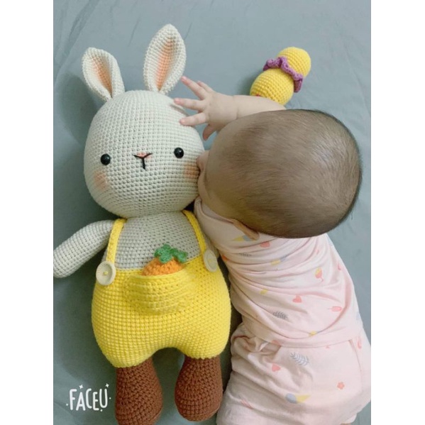 Gấu bông đan len handmade tặng quà 20/10, sinh nhật