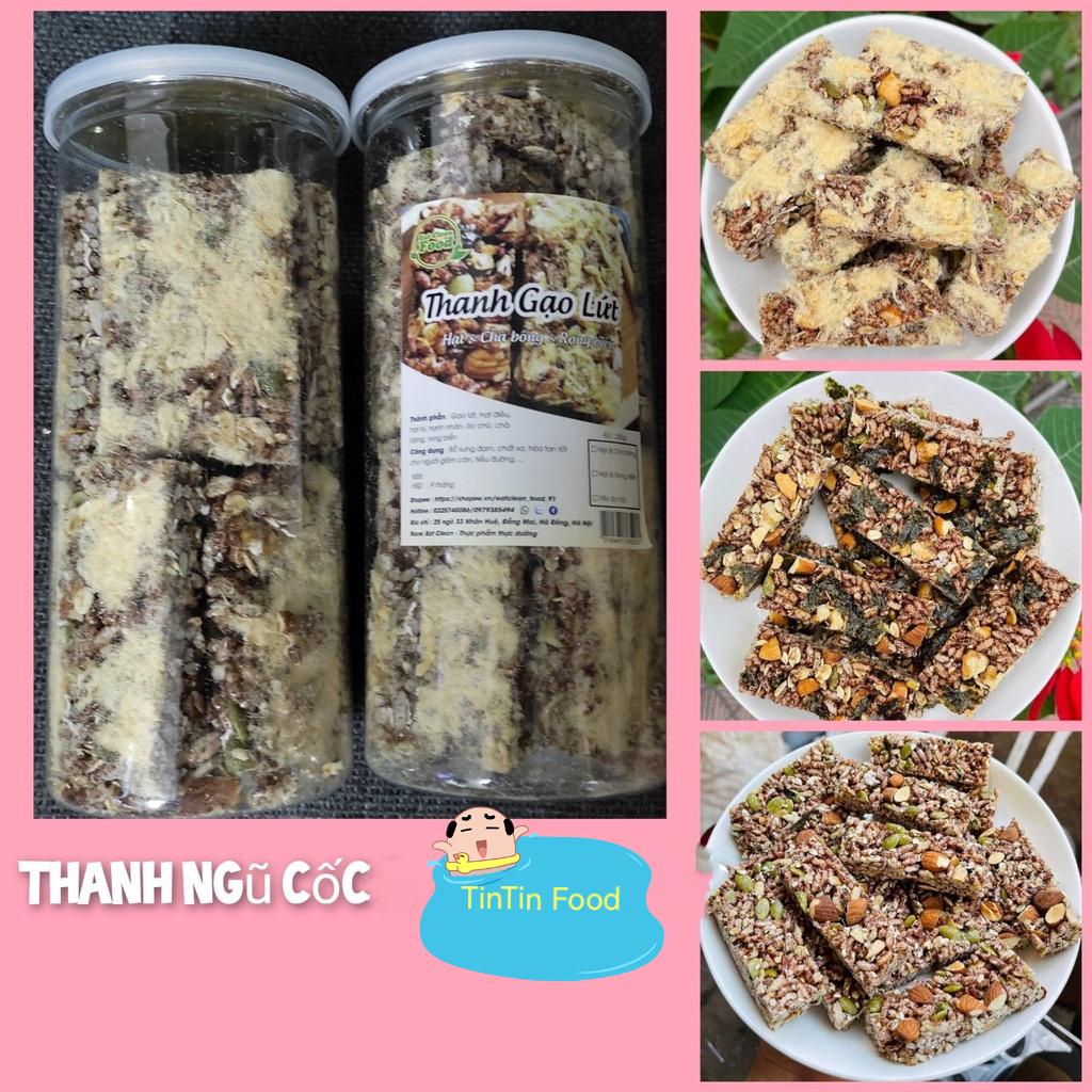 Thanh cơm gạo lứt mix hạt/Ngũ cốc thanh gạo lứt hạt/chà bông/Rong biển dinh dưỡng hỗ trợ giảm cân tốt cho sức khỏe 300g