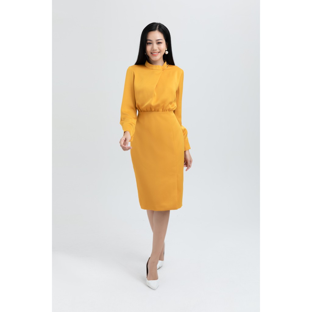 Đầm ôm cổ cách điệu IVY moda MS 48C5997 | BigBuy360 - bigbuy360.vn