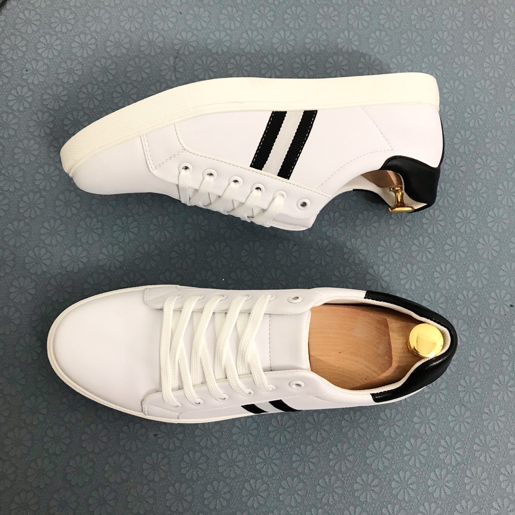 Giày thể thao nam sọc xám - sọc đỏ cá tính