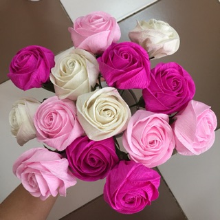 Combo 28 bông hoa hồng giấy handmade
