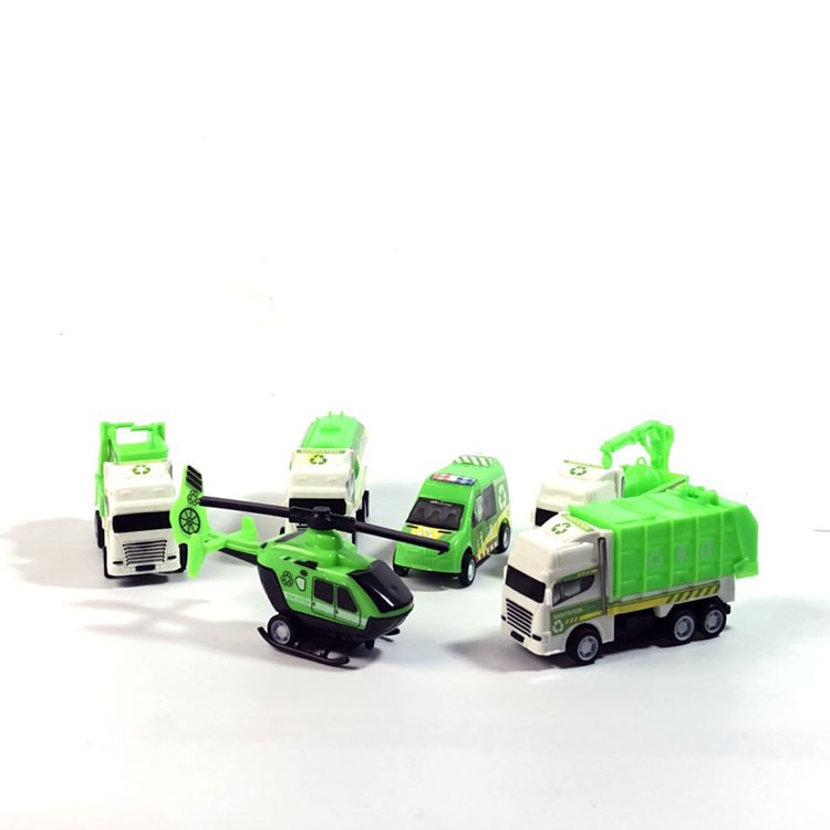 Bộ 6 xe ô tô đồ chơi mô hình xây dựng - quân sự - Bộ đồ chơi sưu tập cho bé