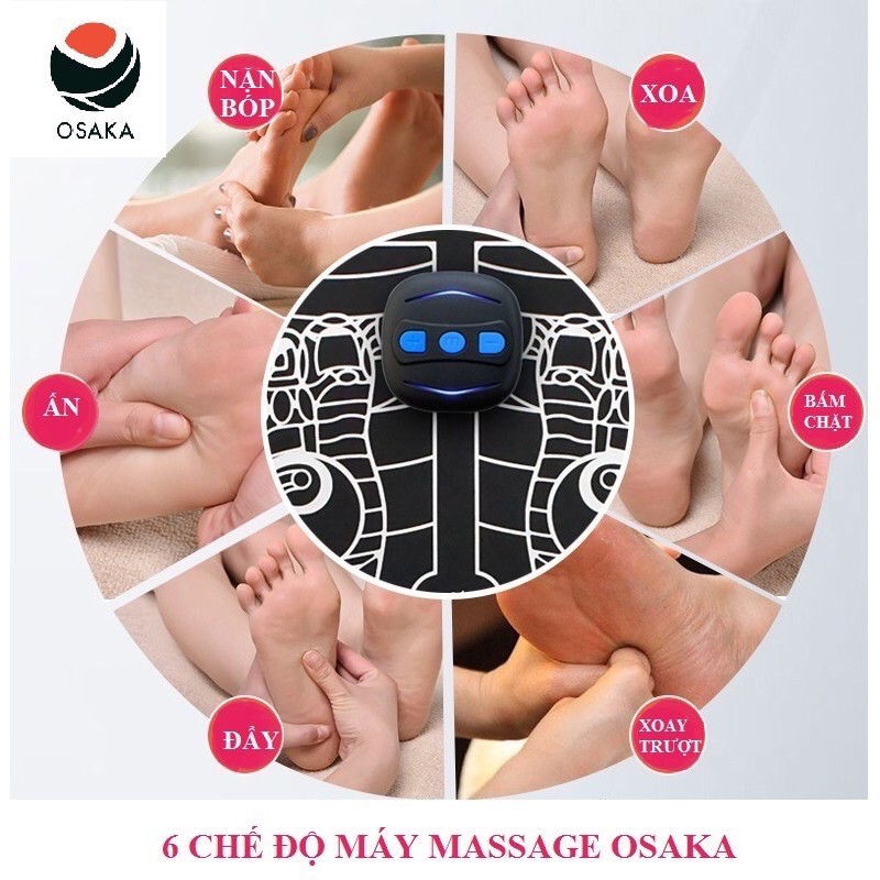 Máy massage trị liệu bàn chân Máy xung điện bàn chân OSAKA NHẬT BẢN, BH trọn đời