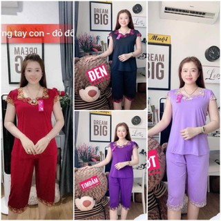 Đồ bộ đồ mặc nhà trung niên combo 5 bộ