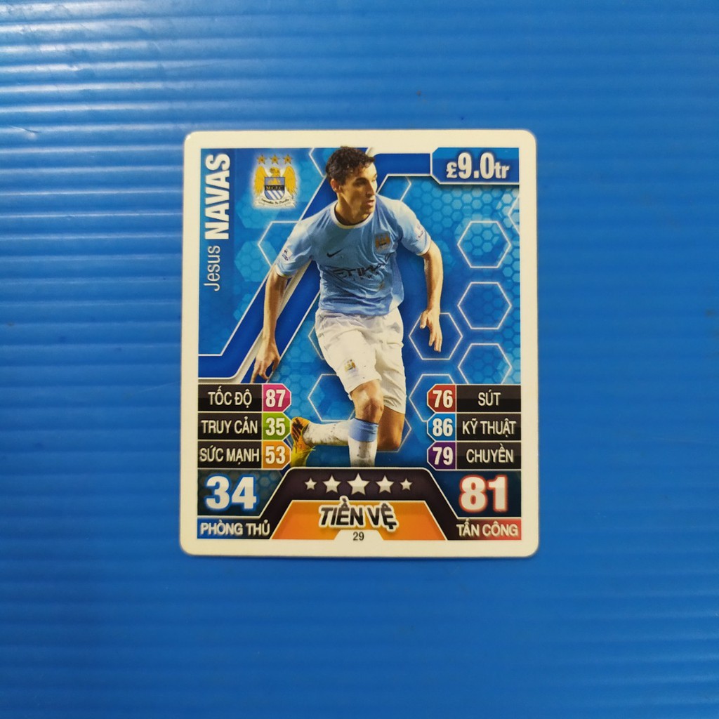 [Một thẻ] Thẻ cầu thủ bóng đá Poca Match Attax 13-14 mùa 2013-2014 thẻ 2nd cũ ít