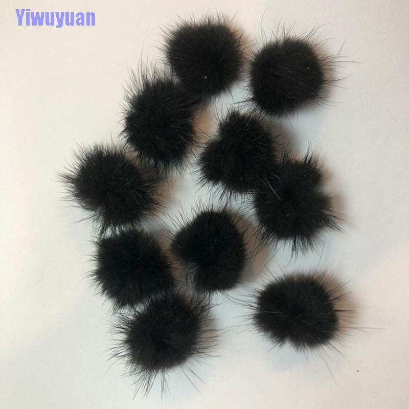 (Hàng Mới Về) Set 10 Quả Cầu Lông Xù mini Trang Trí Móng Tay Nghệ Thuật