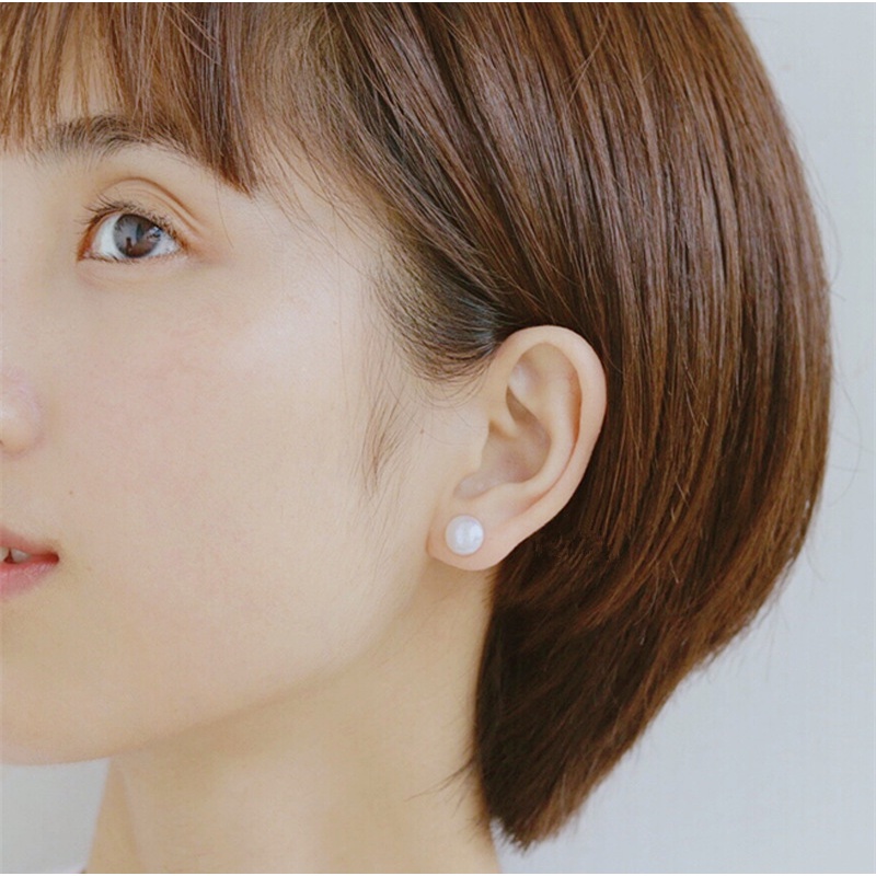 Khuyên Tai Hạt Ngọc Trai Đơn Giản Thời Trang Cho Nữ