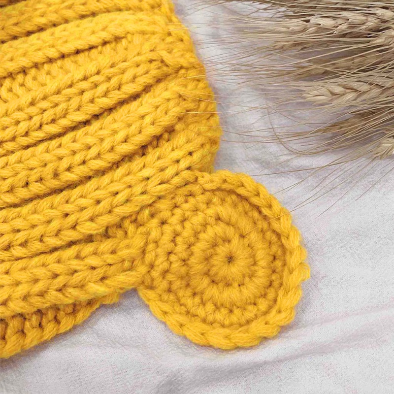 Mũ Beanie Màu Trơn Giữ Ấm Tai Dễ Thương Thời Trang Thu Đông Cho Bé Sơ Sinh