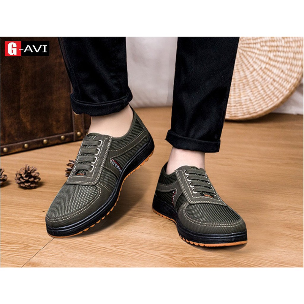 Giày lười nam, giày nam chơi tết chất vải cực đẹp, cực bền AVi285 (fom nhỏ, khi đặt hàng tăng 1 size)