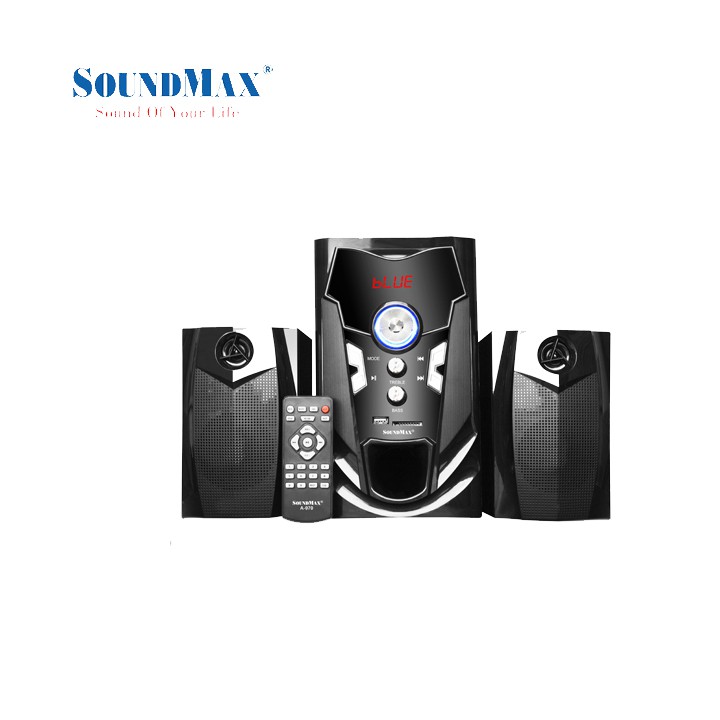 Loa SOUNDMAX A970 (2.1) 40W - NEW: Bluetooth, USB, thẻ nhớ, điều khiển từ xa-Hàng Chính Hãng