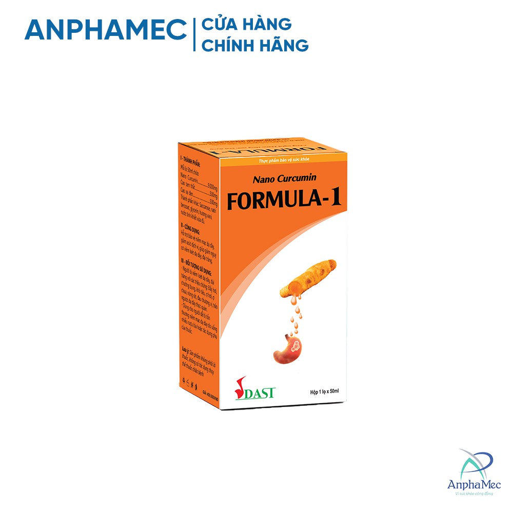 Nano Nghệ - NANO CURCUMIN FORMULA 1 (Dạng Gel 50ml)