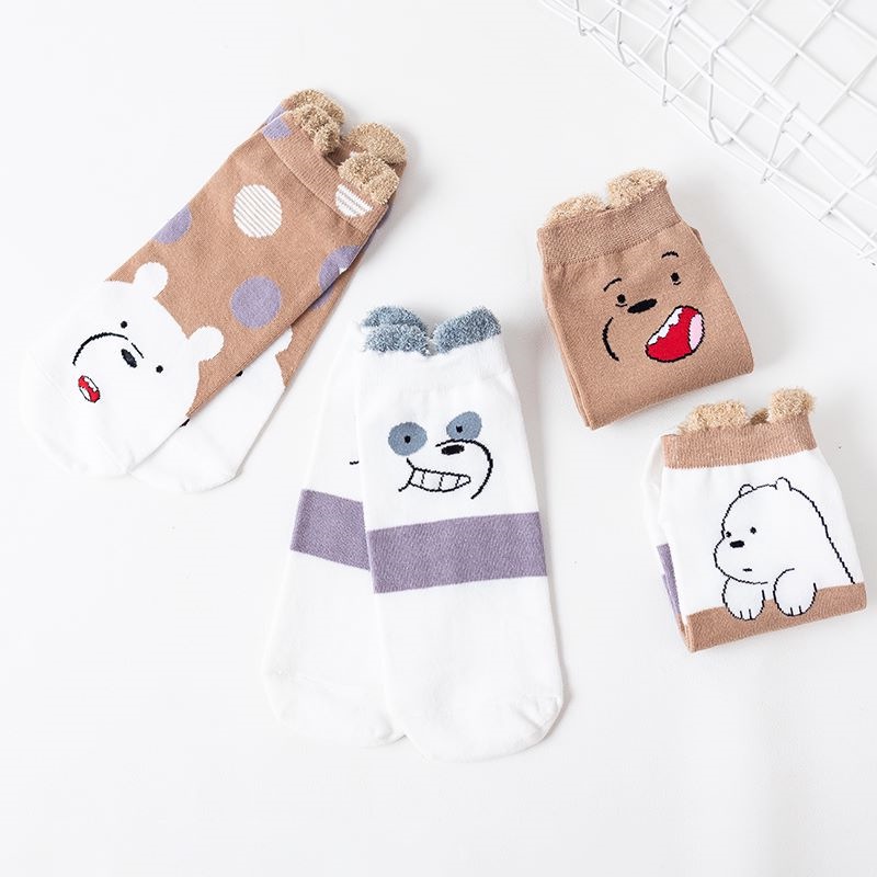 Vớ tất cổ ngắn gấu Pooh hoạt hình thú có tai