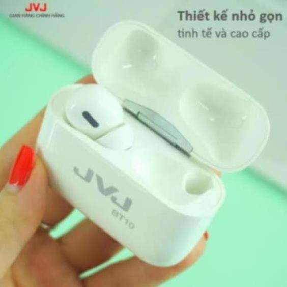 ☢️MẠI DÔ☢️ Tai Nghe Không Dây Bluetooth 5.0 JVJ BT10 cao cấp cảm biến vân tay, xuyên âm