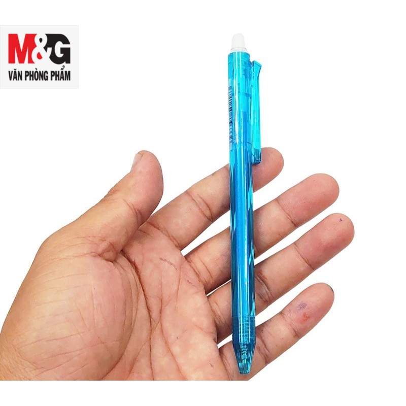 Bút Nước Xoá Được M&amp;G AKPH3301B2  Xanh Lợt (0.5)  dạng bấm thân màu xanh-1 cây