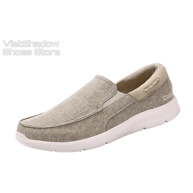 Slip on - Giày lười vải nam siêu nhẹ -  Đế giày bằng EVA êm nhẹ, mũ giày bằng vải thô 4 màu tuyệt đẹp - Mã sp 8080
