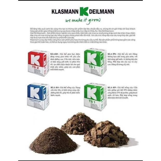 1kg giá thể gieo hạt klasmann