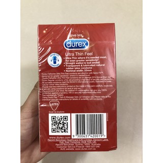 Bao cao su Durex dòng Fetherlite siêu mỏng hộp 30 cái