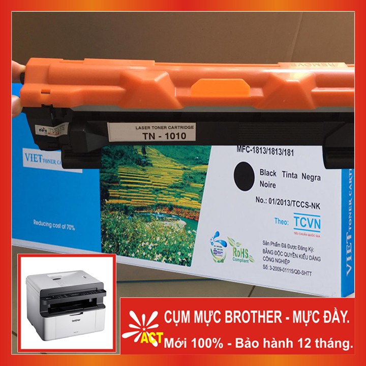 Cụm mực hộp mực Brother MFC 1901 /1910w /1916nw/ 1911nw/ 1900/ 1910/ 1916/ 1911/1810/1811/1815 TN 1010 Viettoner, Full