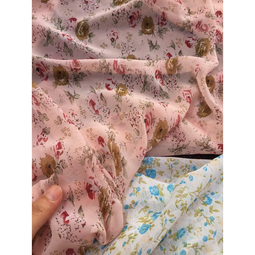 🍀🍀Voan chiffon. Mẫu này sờ chất mướt, mềm mịn lắm ạ. Màu hồng cute phô mai que | BigBuy360 - bigbuy360.vn