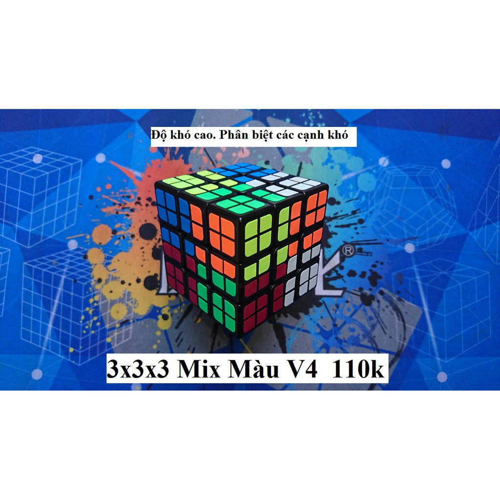 Long Sheng Rubik 3x3x3 Mix Màu V4