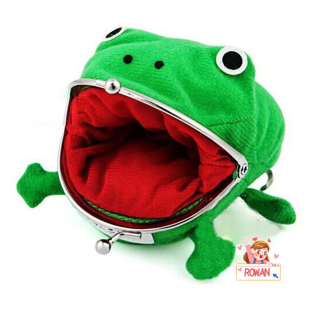 ❈Rowan❈ Ví Đựng Tiền Xu Hình Chú Ếch Hoạt Hình Đáng Yêu