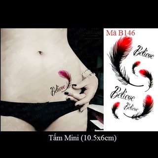 Hình xăm dán lông vũ B146