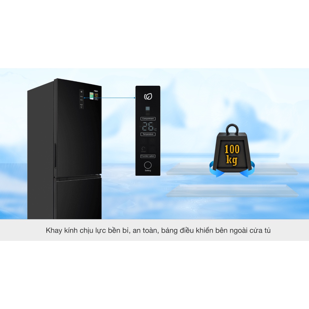 [Aqua B348MA] Tủ lạnh Aqua AQR-B348MA(FB) Inverter 292 lít , BẢO HÀNH CHÍNH HÃNG 24 THÁNG