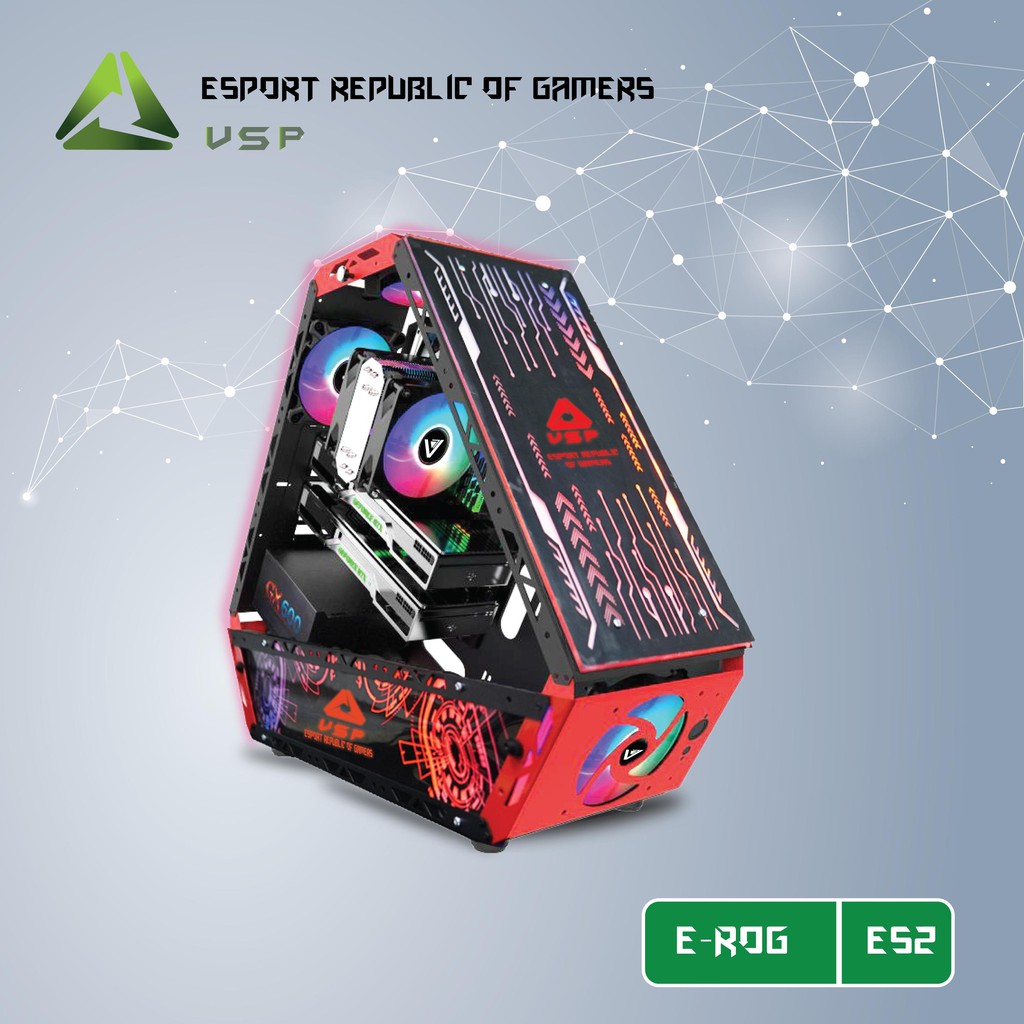 MUA 5 TẶNG 1<NEW> Case VSP E-ROG ES2 Gaming Có Sẵn LED panel RGB