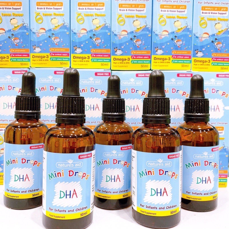 Dha dạng giọt Mini Nature Aid drop của Anh cho bé từ 3m