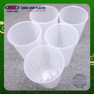 [ Combo 10 chiếc ] Cốc nhựa uống nước cốc sọc trắng nước mía Song Long