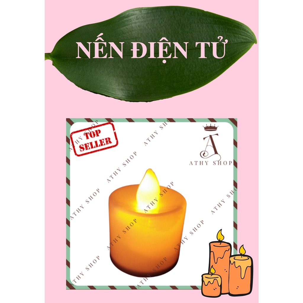 NẾN ĐIỆN TỬ, đèn cầy dùng pin, mini candle trang trí tiệc phòng ngủ ấm cúng lãng mạn quà tặng người yêu vợ chồng bạn gái