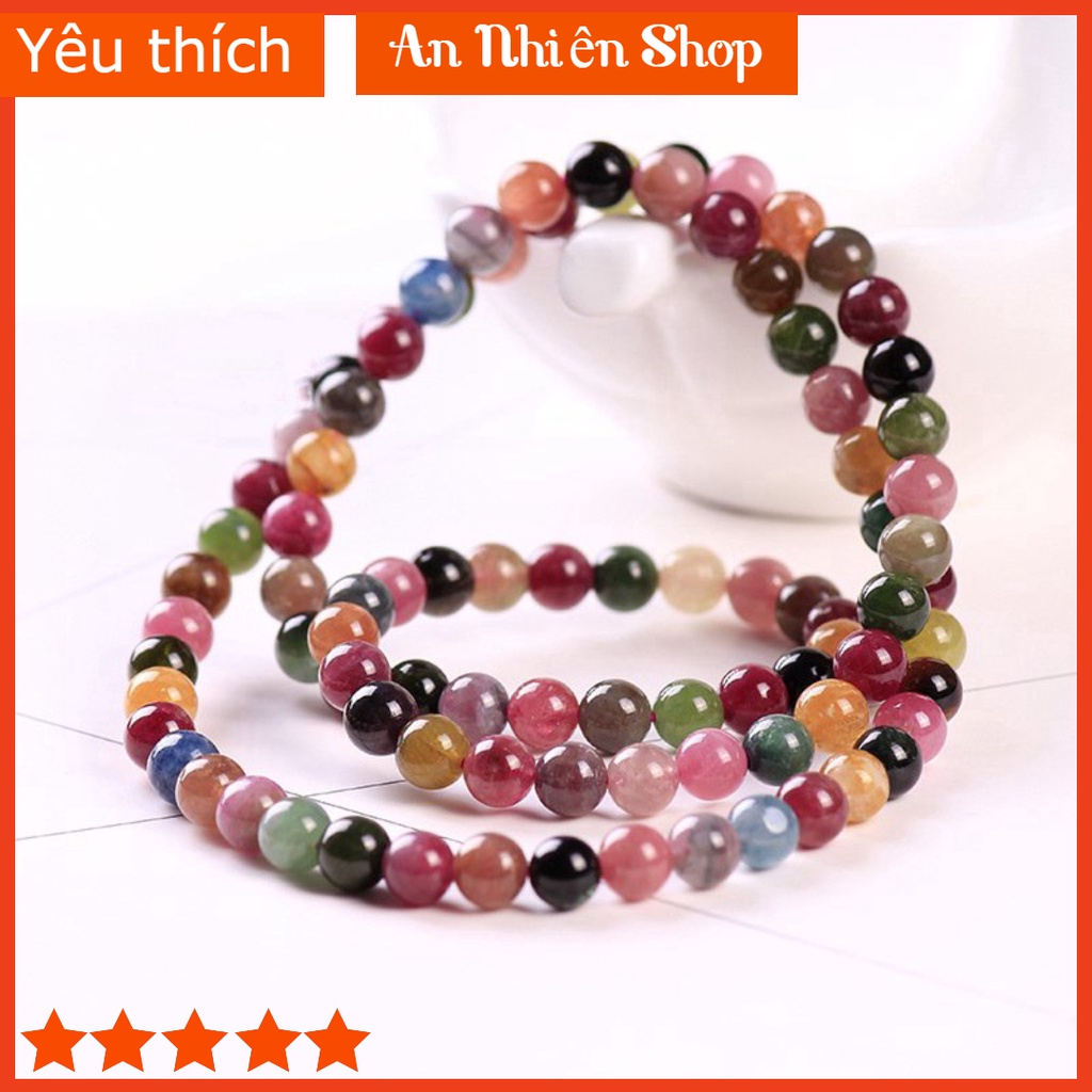 [Hàng Vip 5A] Vòng Tay Nữ Phong Thủy Đá Tourmaline Quấn 3, Hợp Mọi Mệnh, Đeo Tốt Cho Sức Khỏe, Bình 