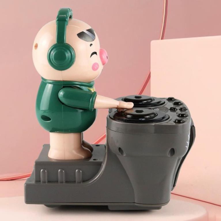 (Sẵn nowship HCM) Chú heo chơi DJ năng động siêu dễ thương nhảy theo nhạc và đèn cho bé