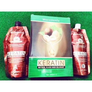 Nhuộm đen thảo dược KERATIN MACADAMIA không dính không bết da đầu AYMY [Hàng Chuẩn]