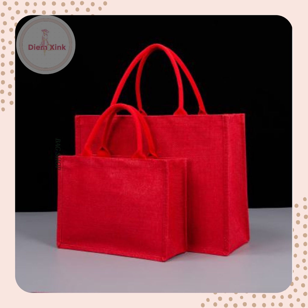 Túi Xách Nữ Đeo Vai Thời Trang, Túi Cói Có Lớp Chống Thấm Đi Chơi Tết Du Lịch -Diễm Store- T 16